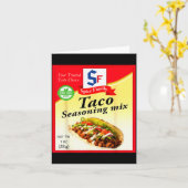 Carte Taco Seasoning Mix Funny Mexico Cinco De Mayo Grou (Fleur jaune)