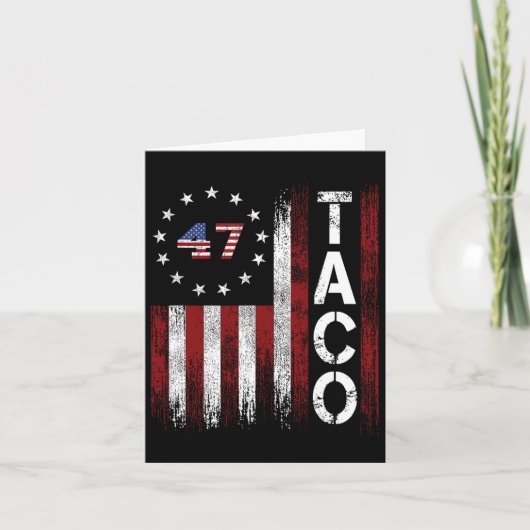Carte Taco Trump est toujours en train de chasser (Devant)