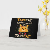 Carte Tacocat épelé à l'envers Cinco de Mayo Cat Taco (Fleur jaune)