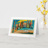 Carte Tacoma, Washington - grandes scènes 2 de lettre (Fleur jaune)