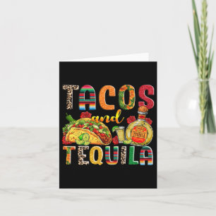 Carte Tacos Et Tequila Drôle Boire Taco Mexicain Nourrit