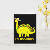 Carte Tacosaurus Cinco De Mayo Chemt Funny Taco Dinosaur (Fleur jaune)