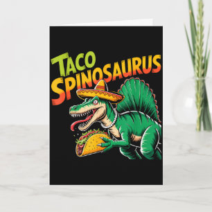 Carte Tacosaurus taco spinosaurien dinosaure cinq de may