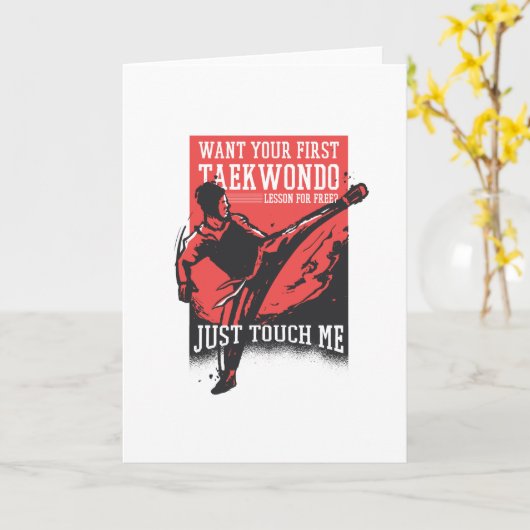 Carte Tae Kwon Do (Fleur jaune)