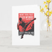 Carte Tae Kwondo (Fleur jaune)