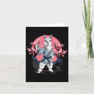 Carte Taekwondo Alpaca Arbre Sakura Judo Amoureux des Al