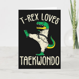 Carte Taekwondo et arts martiaux T-rex I pour fille de k