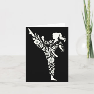 Carte Taekwondo Girl Floral Martial Arts Kids Women