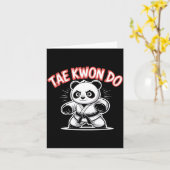 Carte Taekwondo Panda - Drôle de Panda Mma Tkd (Fleur jaune)