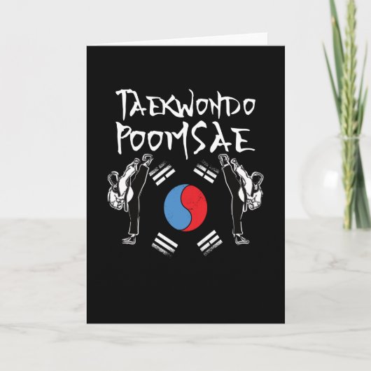 Carte Taekwondo PoomSae Logo Uniforme Coréen (Devant)