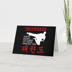 Carte Taekwondo Tenets Martial Arts