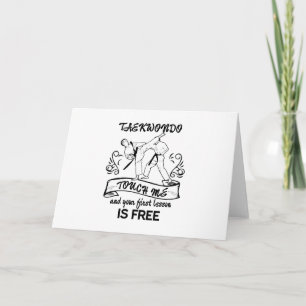 Carte Taekwondo Touchez-moi et votre première leçon est 