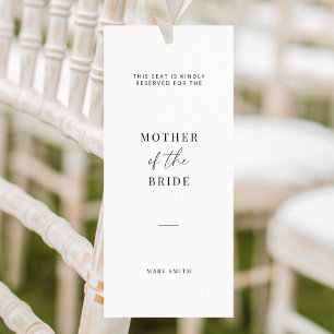 Carte Tag de siège réservé à la famille de Mariages mini