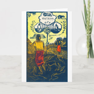 Carte Tahitian Femmes et Chien, Gauguin