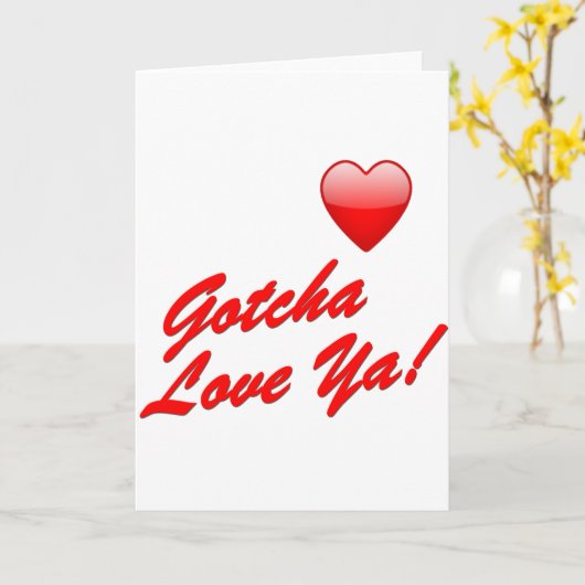 Carte T'ai Attrapé Je T'aime! (Fleur jaune)