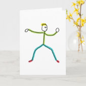 Carte Tai Chi Stickman (Fleur jaune)