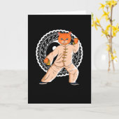 Carte Tai Chi Ying Yang Tai Chi Chat (Fleur jaune)