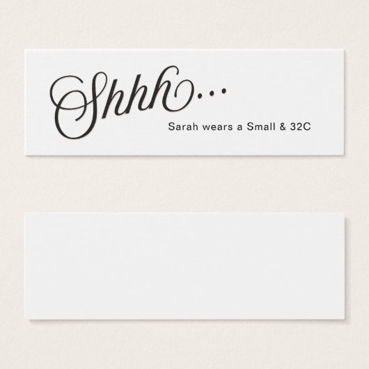 Carte taille simple Script Bachelorte Insertion (Devant & derrière)