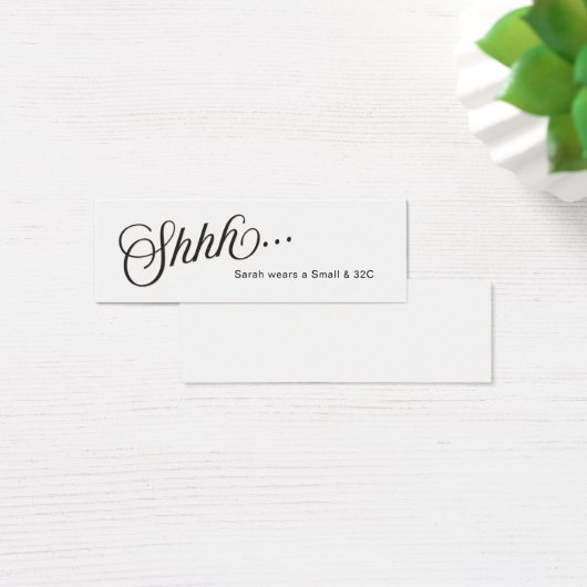Carte taille simple Script Bachelorte Insertion (Bureau)