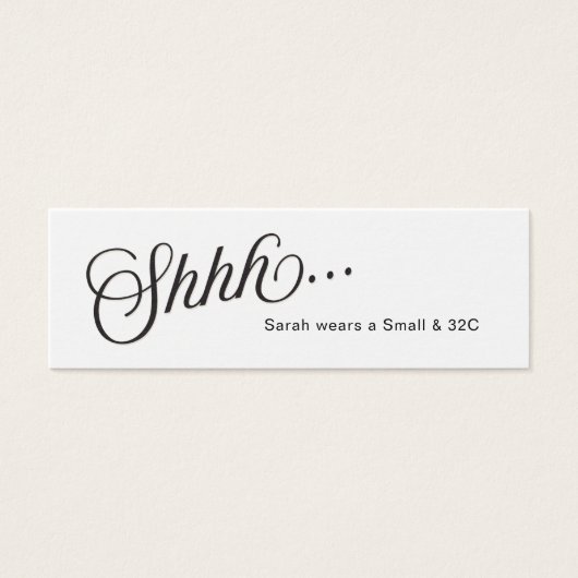 Carte taille simple Script Bachelorte Insertion (Devant)