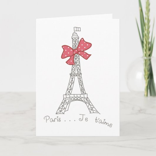 Carte T'aime de Paris… Je (Devant)
