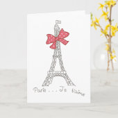 Carte T'aime de Paris… Je (Fleur jaune)