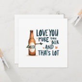 Carte T'aime plus que la bière (Devant/Arrière en situation)