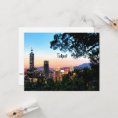 Carte Taipei, Taïwan photo pittoresque (Devant/Arrière en situation)