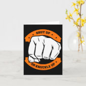 Carte Tais-Toi Ou Tasse-Tête - Boxe Cool Bareknuckle (Fleur jaune)