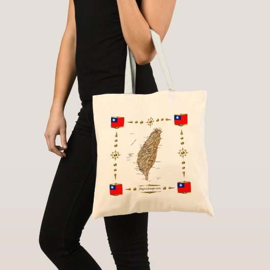 Carte Taïwan + sac drapeaux (Devant (produit))