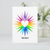 Carte "Take Heart" (Debout devant)