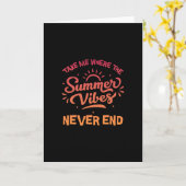 Carte Take Me Where The Summer Vibes Never End - Funny S (Fleur jaune)