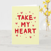 Carte Take My Heart Bold Love Card (Fleur jaune)