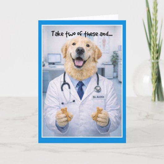 Carte Take Two Dog Bones Get Well Card  DBA-1 (Devant)