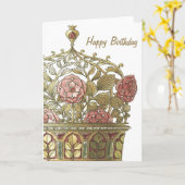 Carte Tal Golden Crown Avec Anniversaire Rose (Fleur jaune)