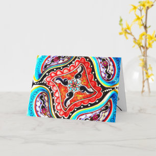 Carte Talavera Colorée Mexique Salutation