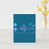 Carte Talc et violet point-virgule Prévention du suicide (Fleur jaune)