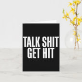 Carte Talk Get Hit Funny Saying Joke (Fleur jaune)