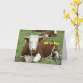 Carte Talking Cow (Fleur jaune)
