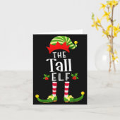 Carte Tall Christmas Elf Matching Pajama X-mas Party (Fleur jaune)