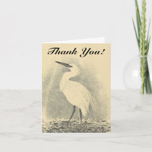 Carte Tall Standing Bird + "Merci !"