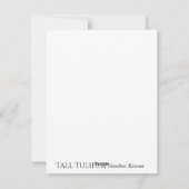 Carte "Tall Tulips" (Dos)