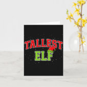 Carte Tallest Elf Christmas Family Matching Group Xmas  (Fleur jaune)