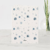Carte Talons hauts flocons de neige bleus crème (Dos)