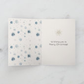 Carte Talons hauts flocons de neige bleus crème (Intérieur)