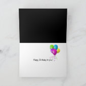 Carte talons hauts rayés avec anniversaire marguerite bl (Intérieur)