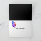 Carte talons hauts rayés avec anniversaire margueux (Intérieur)