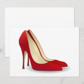 Carte talons hauts rouges (Devant / Derrière)