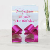 Carte Talons mignons pour 21e anniversaire (Devant)
