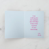 Carte Talons mignons pour 21e anniversaire (Intérieur)